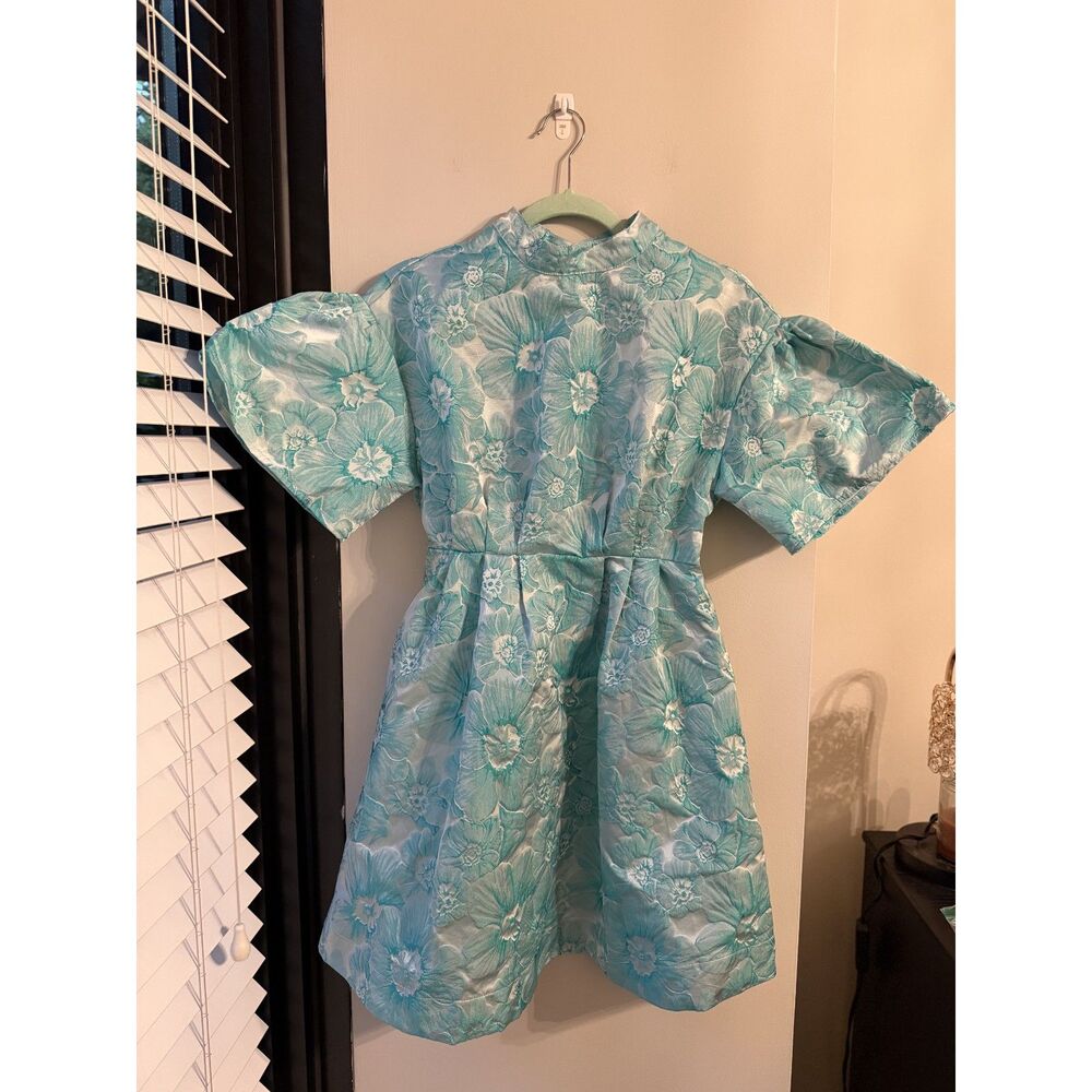 Teal Floral Dress